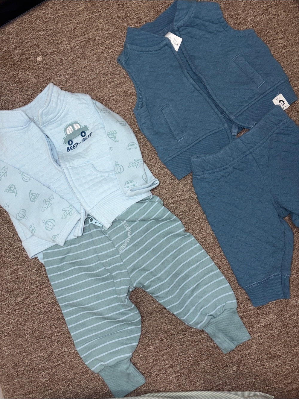 Two Baby Sets in lovely shades of Blue - Comfortable Cotton